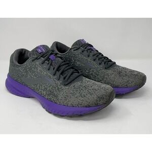 Brooks Launch 6 Running Shoes Women's Size 10 Ebony Shark Violet Road Sneakers‎